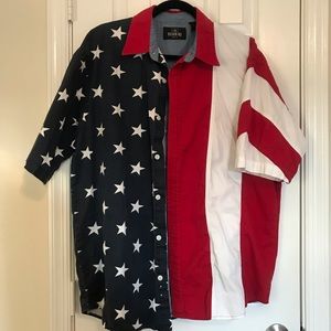 American Flag Button Up